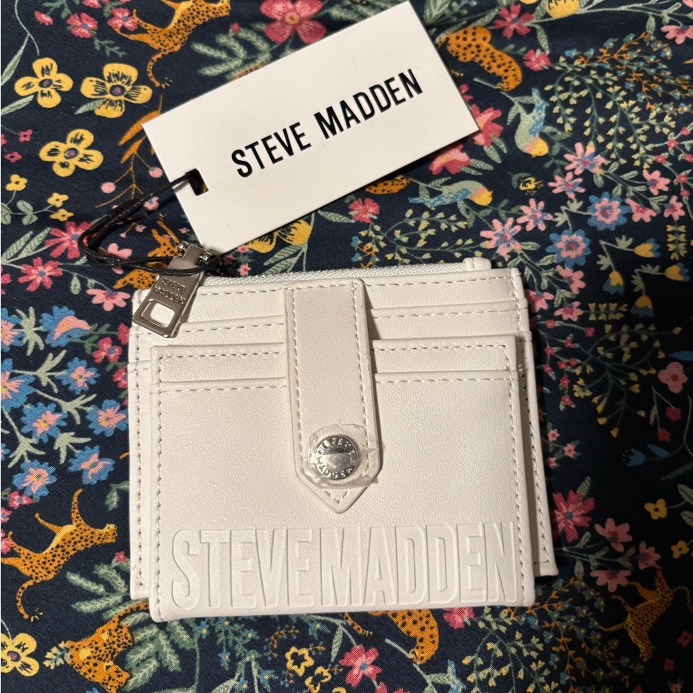 Steve Madden White Card Holder